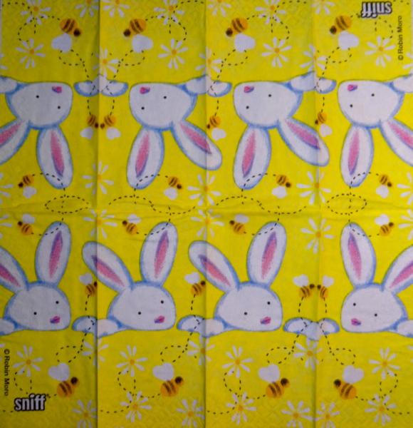 114 Rabbits:  unnatürlich - 4-ply (pink) - ppd - Robin Moro - Handkerchief